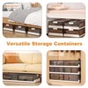 2-Pack Under Bed Storage Containers with Lids, Clear Plastic Bins with Latches, Stackable Underbed Organizer Boxes for Clothes, Shoes, Towels - 2 of 4