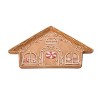 Transpac Dolomite 10.25 in. Brown Christmas Gingerbread House Plate - 2 of 4