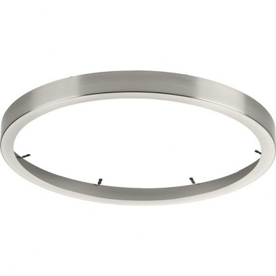 Progress Lighting, Everlume, 1-Light, Flush Mount, Brushed Nickel, Edgelit Round Trim Ring