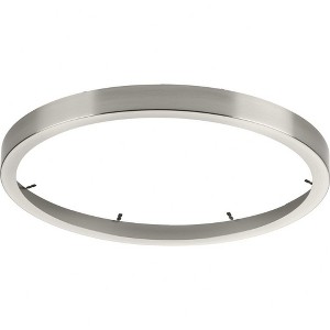 Progress Lighting, Everlume, 1-Light, Flush Mount, Brushed Nickel, Edgelit Round Trim Ring - 1 of 4