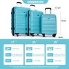 3 PCS Expandable PC Lightweight Luggage Sets Suitcase with Two Hooks, 360° Spinner Wheels and TSA Lock  21"25"29" - ModernLuxe - 2 of 4