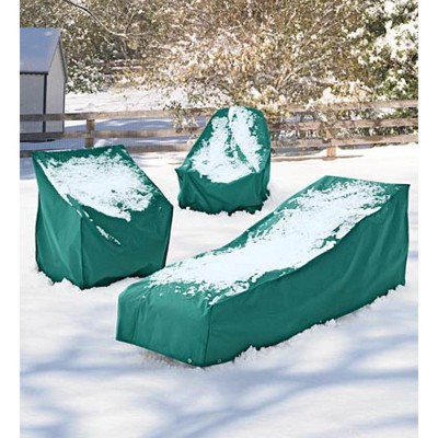 All-Weather Green Polyester Armchair Outdoor Furniture Cover
