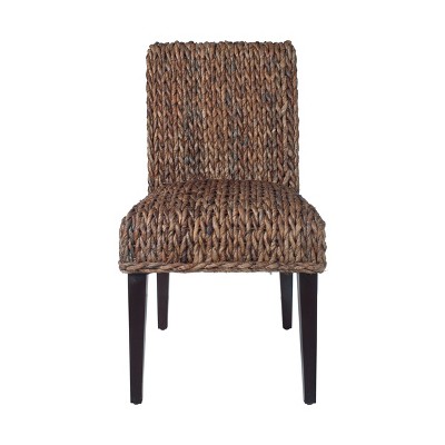 Woven Banana Leaf Dining Chair Dark 