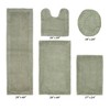 Edge Bath Rug 100% Premium Cotton Ultra-Soft Water Absorbent Tufted Solid Reversible 5 Piece Bathroom Rug Set for Machine Washable Bathmat - 2 of 4