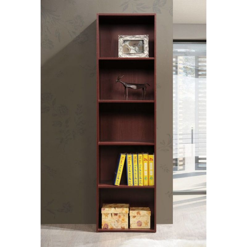Hodedah 12 x 16 x 60 Inch 5 Shelf Bookcase and Office Organizer Solution for Living Room, Bedroom, Office, or Nursery, 2 of 6