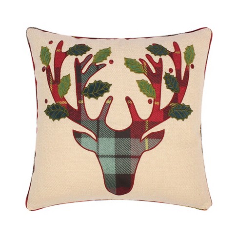 Yuletide Plaid Applique Pillow 18x18 -levtex Home : Target