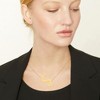 KISPER 18K Gold Plated Stainless Steel Large Sideways Initial Pendant Necklace - 2 of 4
