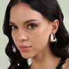 SOHI Women's California Gold Minimal Hoop Earrings - 3 of 4