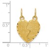 Black Bow Jewelry 14k Yellow Gold My Love Heart Set of 2 Charm or Pendants, 16mm - 4 of 4