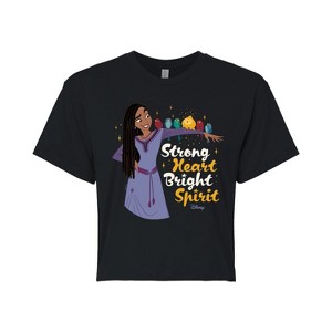 Women's - Disney - Strong Heart Bright Spirit Cropped Graphic T-Shirt - 1 of 4