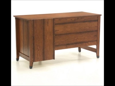 Carson Forge 58'' Black Wood Office Desk with Filing Drawer
