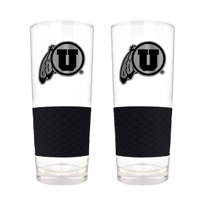 NCAA Utah Utes 22oz Score Pint Glass Set - 2pc