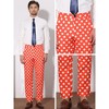 INSPIRE CHIC Men's Regular Fit Flat Front Polka Dots Printed Pants - 4 of 4