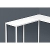 Monarch Specialties Accent Table Console Entryway Narrow Corner Living Room Bedroom White Laminate White Metal Contemporary Modern - 3 of 4