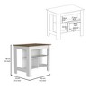 Kitchen Island with Three Storage Shelves for Kitchen, Dinning Room - 4 of 4