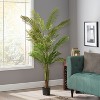 Okak 71IN Artificial Palm Tree with Grossy Narrow Leaves, Fake Plants with Real-Life Look, Indoor Faux Plants for Living Room, Bedroom, Entry, Green - 2 of 4