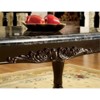 Traditional Espresso Solid wood 3pc Tables Set 1x Coffee Table and 2x End Tables Faux Marble Top Living Room Furniture - 3 of 4
