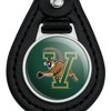 University of Vermont Catamount Logo Black Leather Keychain - 3 of 4