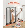 VEVOR Baby Gate, 26-40 Inches Adjustable Width, 36 Inches High Dog Gate,for Child Pet Security, Pressure Mount Kit, Wall Cups, One-Hand Open, Black - 3 of 4