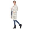 Women's Leopard Print Open Front High Pile Fleece Coat - White Mark - 3 of 4