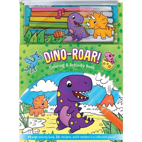 Colorbok 7ct Dino Stuffed Animal & Markers Coloring Kit