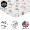 Sweet Jojo Designs Boy, Girl, Unisex/Gender Neutral Baby Fitted Mini Crib Sheet Seashells Multicolor - 2 of 4