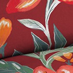 luau red tropical floral