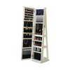 BDELITE Full Length Mirror 360° Swivel Jewelry Cabinet With Led Light - 15.75*15.75*64.96 Inch, White - 4 of 4