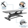 Mount-It! Standing Desk Converter | Height Adjustment from 4.3" to 19.9" | 37 Lbs. Weight Capacity | Black - 4 of 4
