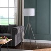 47–64" Mid-Century Tripod Floor Lamp – Chrome - 2 of 4