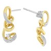 Haus of Brilliance Espira 10K Two Tone Gold Round cut Diamond Earring - 3 of 4