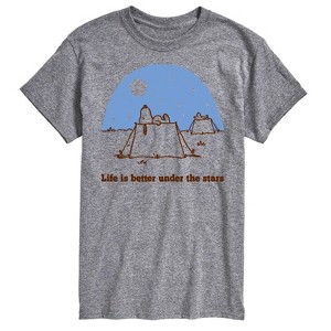Men's - Peanuts - Life Is Better Under The Stars Short Sleeve Graphic T-Shirt - 1 of 4