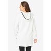 Woman Within Plus Size V-Neck Hoodie Sweatshirt - 3 of 4