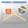 SereneLife Solid Wood Clothes Hangers - 4 of 4
