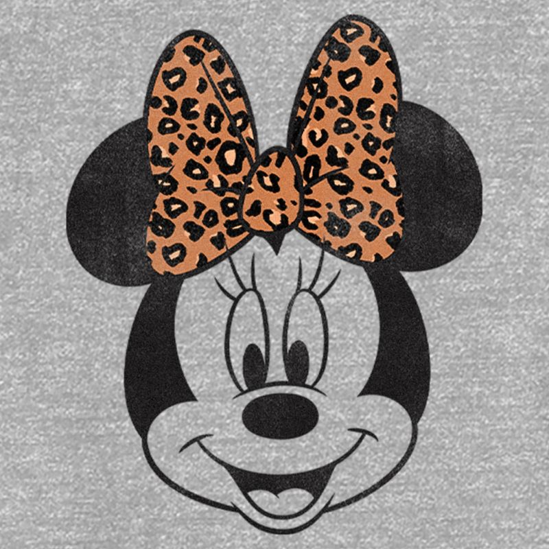 Toddler's Mickey & Friends Distressed Minnie Mouse With Cheetah Print Bow T-Shirt, 2 of 4