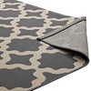 Modway Cerelia Moroccan Trellis 9x12 Indoor and Outdoor Area Rug in Gray and Beige - 4 of 4