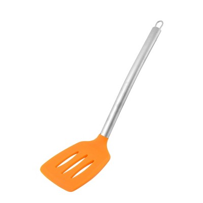 Unique Bargains Silicone Slotted Heat Resistant Egg Pancake Spatulas and  Turners Green Clear 1 Pc