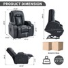 Power Lift Recliner Chair for Elderly, 8-Point Vibration Massage, Lumbar Heat, USB Port & Cup Holders - ModernLuxe - 3 of 4