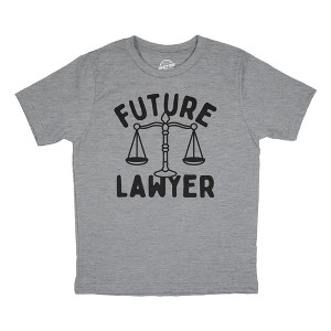 Youth Funny T Shirts Future Lawyer Sarcastic Graphic Novelty Tee For Kids - Crazy Dog Youth T Shirt - 1 of 4