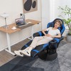 Costway Massage Gaming Recliner Height Adjustable Racing Swivel Chair with Cup Holder Blue/Black/Red/Grey/Pink - 4 of 4