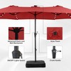 15ft Patio Umbrella with Solar Lights for Deck, Pool, Garden - 3 of 4