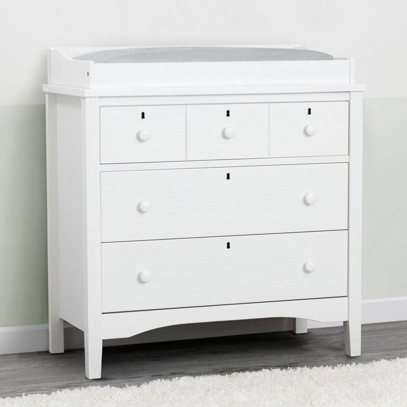 Delta Children Farmhouse 3 Drawer Dresser with Changing Top and Interlocking Drawers, 3 of 13