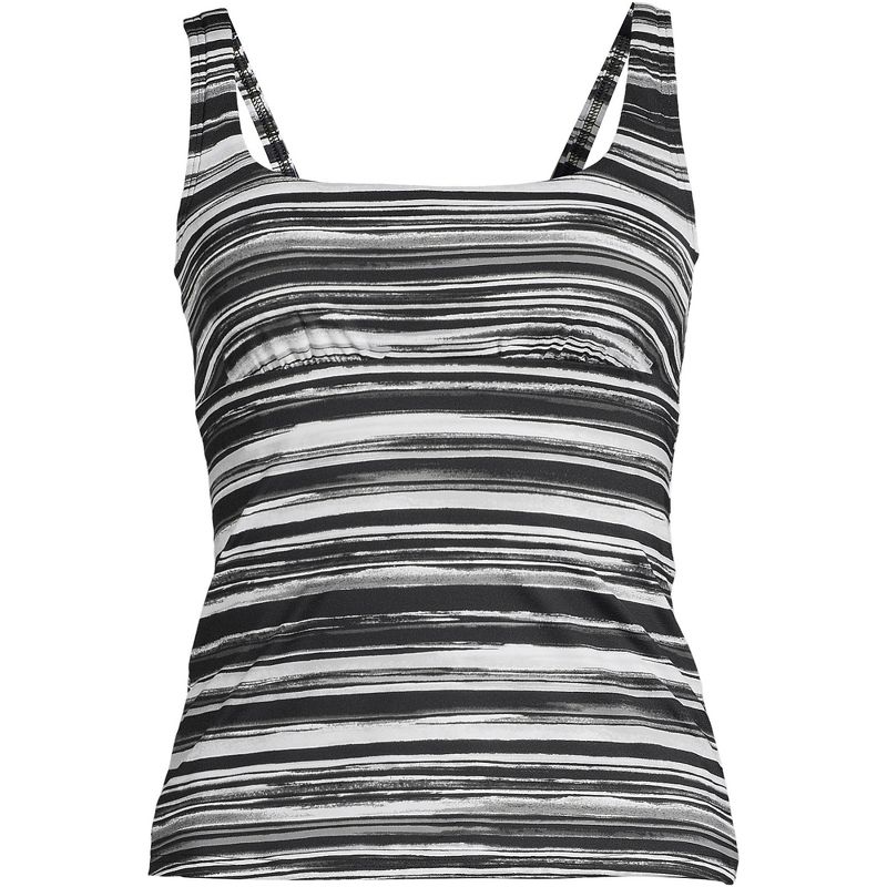 Lands' End Women's Square Neck Underwire Tankini Top Swimsuit Adjustable Straps, 3 of 6