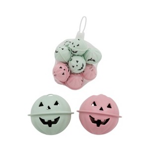 Transpac Set of 2 Metal Jack-O-Lantern Bells Decorative Figurines for Halloween Indoor Green Tabletop Decor Gifts - 1 of 1