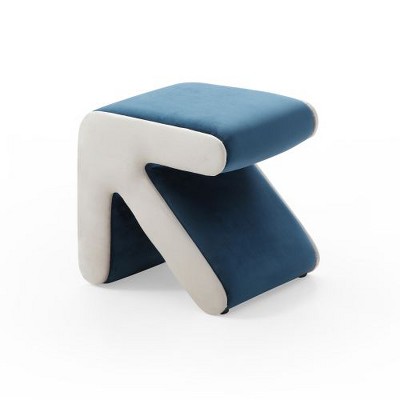 CAVINAS Modern Upholstered Velvet Ottoman Bench, Arrow-Patterned Ottoman Stool, Kids Stool Shoe Bench, Multifaceted Stool Ottoman, Ottoman Foot Rest