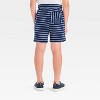 Boys' 4th of July Pull-On Striped Resort Terry Shorts - Cat & Jack™ Navy Blue/White - 2 of 3
