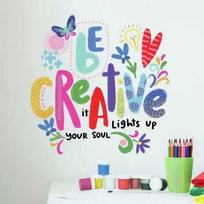 Be Creative Quote Peel and Stick Wall Decal - RoomMates