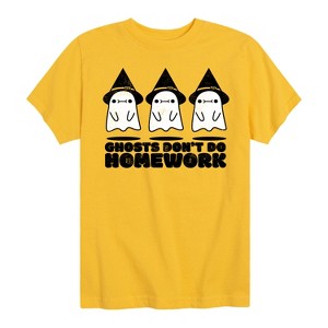 Boys' - Instant Message - Ghosts Don't Do Homework Short Sleeve Graphic T-Shirt - 1 of 4