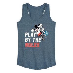 Women's - Disney - Play By The Rules Soccer Graphic Racerback Tank - 1 of 4