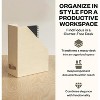 Bigso Estelle Magazine File Holder with Leather Handle – Desk Organizer for Papers and Catalogs, 12.6" x 4.5" x 9.8" - 3 of 4